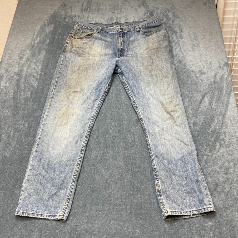 Wrangler 5 Star Relaxed Fit Jeans Mens 40x30 Blue Denim Non Stretch Straight Leg